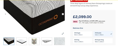Exdisplay octaspring sirocco - exdisplay,