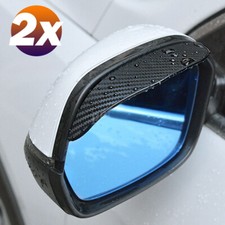Rear View Wing Mirror Rain Visor Deflectors Universal Black Tinted Pair Car UK