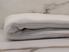 White Woven 100% Cotton Bed