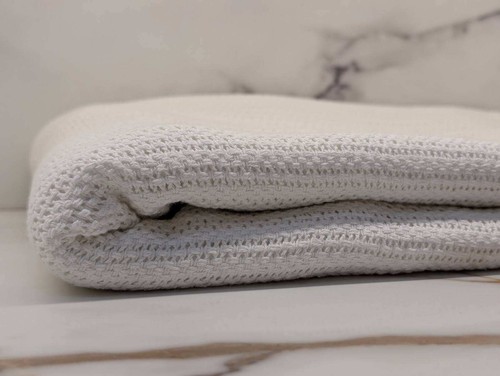 White woven 100 cotton bed - white, 100%