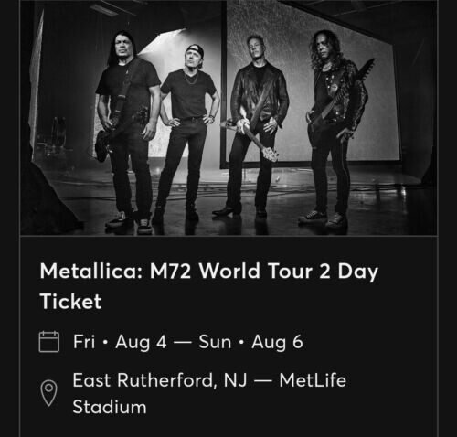 Metallica concert tickets - concert,