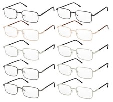 10 Pairs Metal Reading Glasses