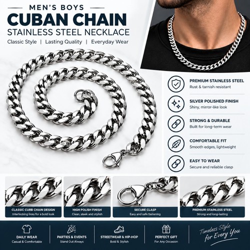 Mens boys curb chain 26 - boys,