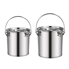 Stainless Steel Sealed Bucket Milk Pail Multifunctional with Lid Cover Airtight
