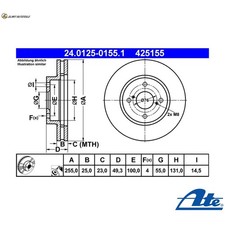 2x BRAKE DISCS 24.0125-0155.1