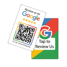 Review us on Google NFC & QR Code Card, Stand - Tap to Review Business