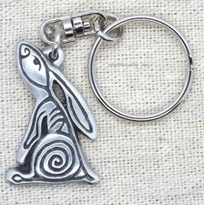 Celtic spiral moon gazing hare - celtic,