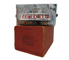 Magnus Chromatic Accordion Vintage Child Toy 24 Keys Marble No. A2456 New In Box