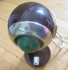 VINTAGE EYE BALL EYEBALL DESKTOP LAMP RETRO ATOMIC SPACE AGE PRE LOVED *WORKING*