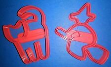 Halloween Witch & Cat Cookie Cutter (0037) - 3D Printed - High Quality Red