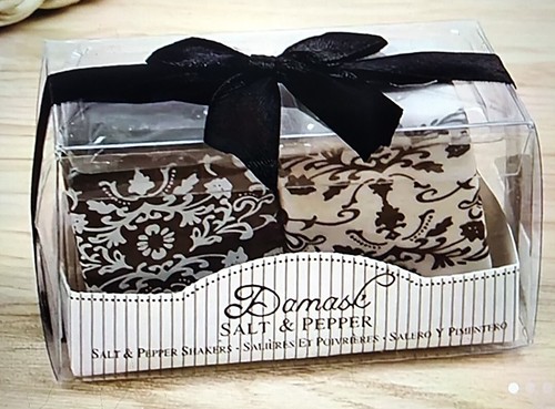 Damask mini salt and pepper - and,