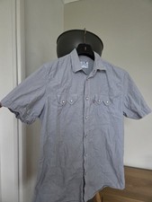 Levis Men Shirt Blue Stripe