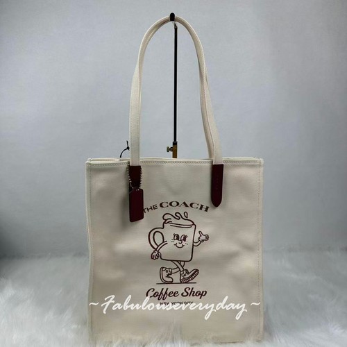 Coach coffee shop tote canvas - shop,