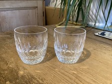 2 Signed Waterford Crystal Colleen Large Tumblers 3.1/4" x 3" rim