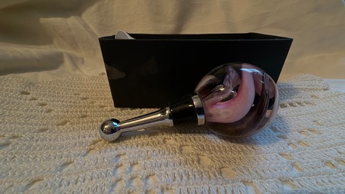 Hand blown art glass wine - glass,