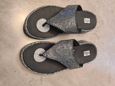 Fitflop Women's F-Mode Glitterball Leather Toe-Posts