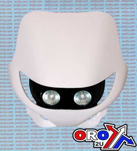 White universal headlight - white, twin