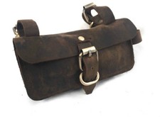 Bicycle Tool Roll Bag Distressed Leather by John Shooter England