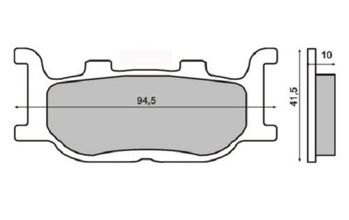 Pair front brake pads - of,