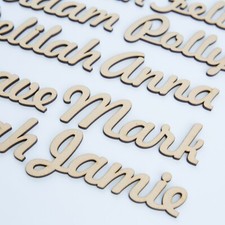 Script names, letters or words. Wooden 3.2mm thick High Quality MDF Wedding FH