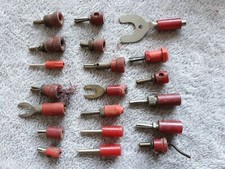 Joblot Vintage Red Wander Banana Plug 20 x Pieces (S6-299)