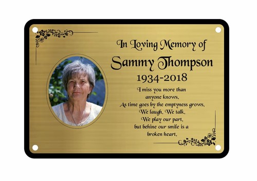 Memorial bench plaque - memorial,