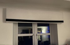 Cream linen with black velvet