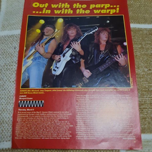 Vintage europe joey tempest - joey,