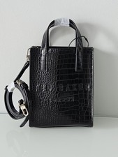Ted Baker Croc Detail Mini Icon Bag - BLACK