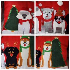 Lumbar Pillow 5 Dogs Christmas