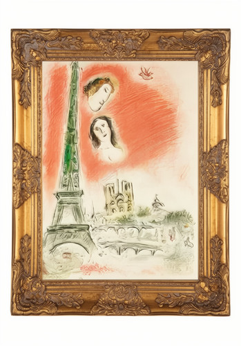 Marc chagall lithograph coa - chagall, w/coa