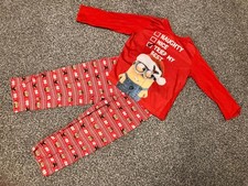 BOYS DESPICABLE ME MINIONS CHRISTMAS PYJAMAS PJS 4-5 YEARS