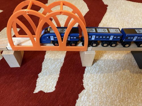 Wooden train set bridge pieces - wooden,