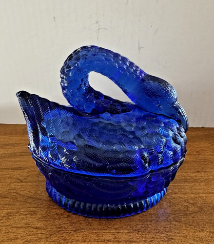 Vintage cobalt blue - cobalt, swan