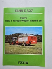 FAHR E327 FORAGE WAGON SALES BROCHURE