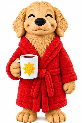 Cute golden retriever coffee - retriever,