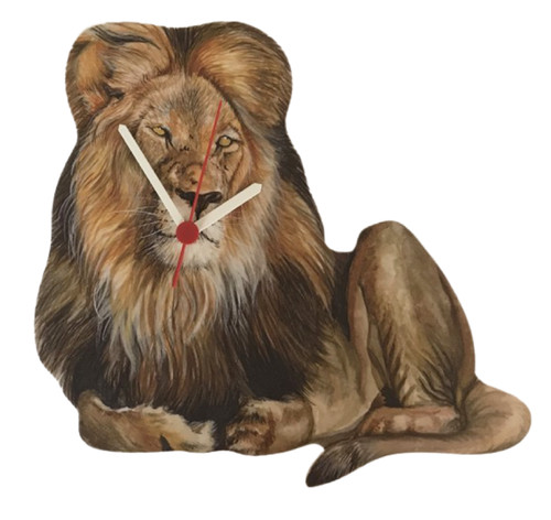 Lying lion clock lions - -lions,
