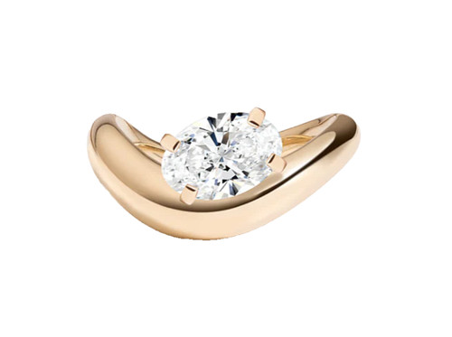 Engagement solitaire ring 14k - engagement,