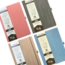 A4 Hardback Notebook Lined PU Leather Journal Planner Book Ruled Pad Writing Pad