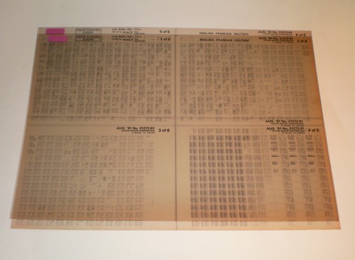Microfiche spare parts catalog - parts,