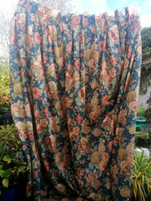 Marks Spencer huge curtains 90"d fit window up to 140"w rose tulip hydrangea