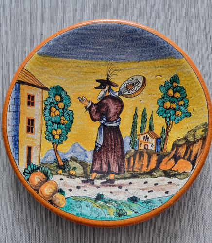 Signed italian majolica wall - majolica,