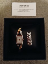 accurist ladies two tone