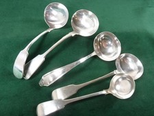 5 vintage Cream  Sauce spoons