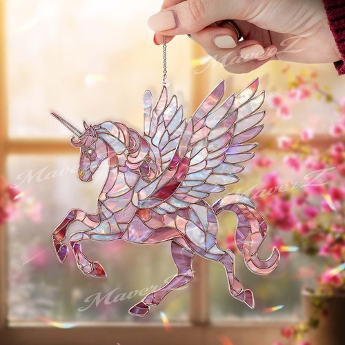 Unicorn acrylic suncatcher - acrylic,