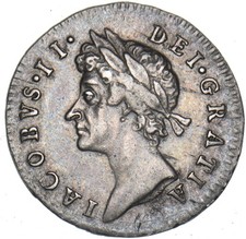 1687 Threepence (7 Over 6) -