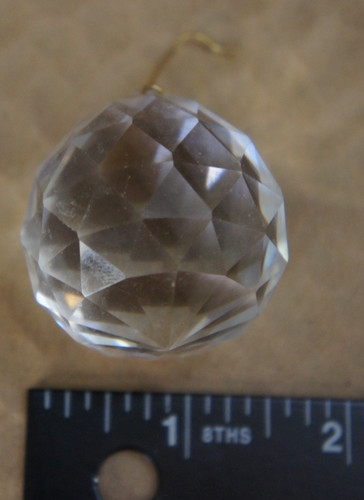 Vtg crystal cut glass - vtg, round