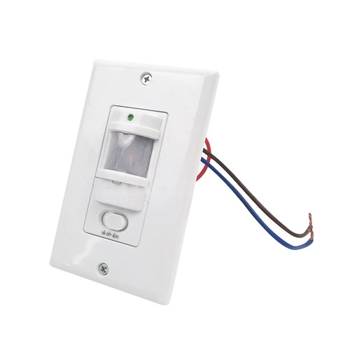 White 220v pir motion sensor - white,
