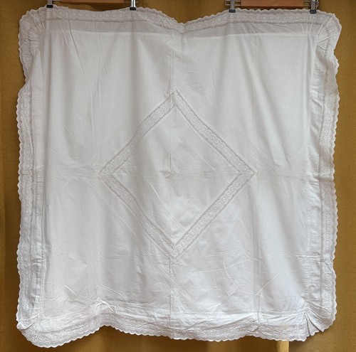 Vintage french white broderie - french,