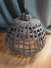 Extra Large XL grey rattan woven basket weave lampshade ceiling pendant shade